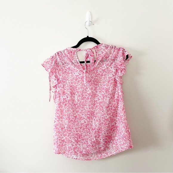 Banjanan Pink Floral Top Cinch Sleeve - Picture 6 of 6